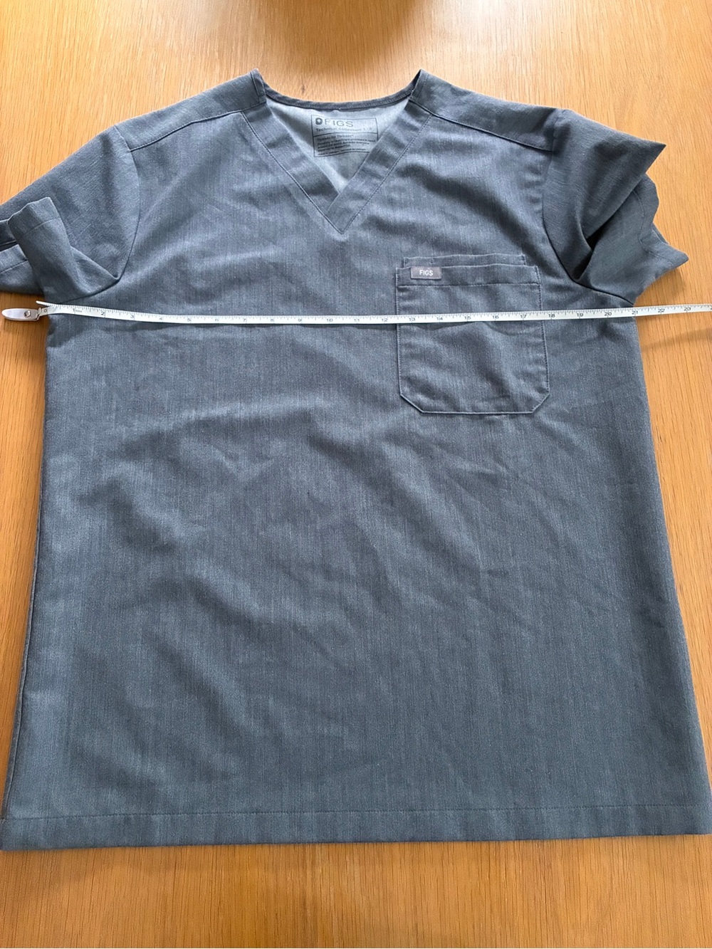 Figs-Gray-Technical Collection-Scrub Top-S - Picture 8 of 9
